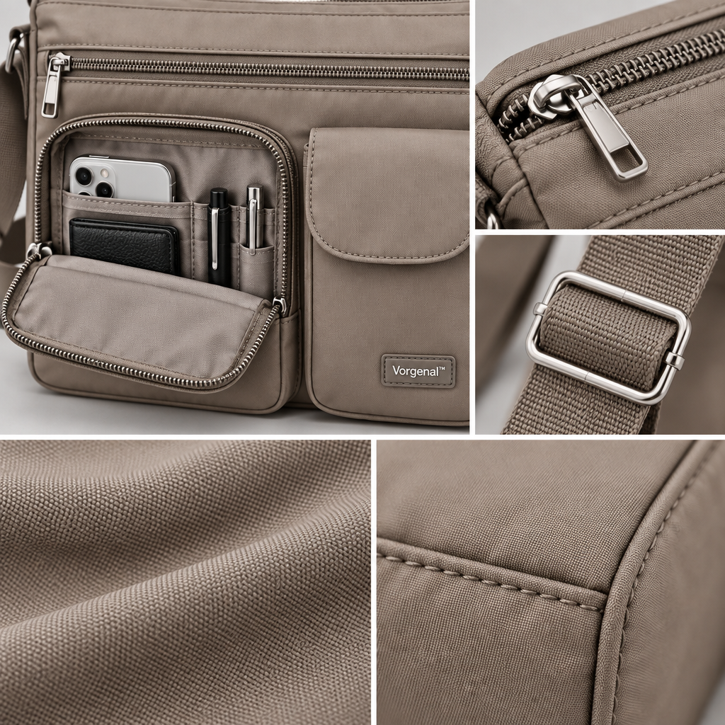 Vorqenal™ Multi-Pocket Travel Crossbody Bag image 3