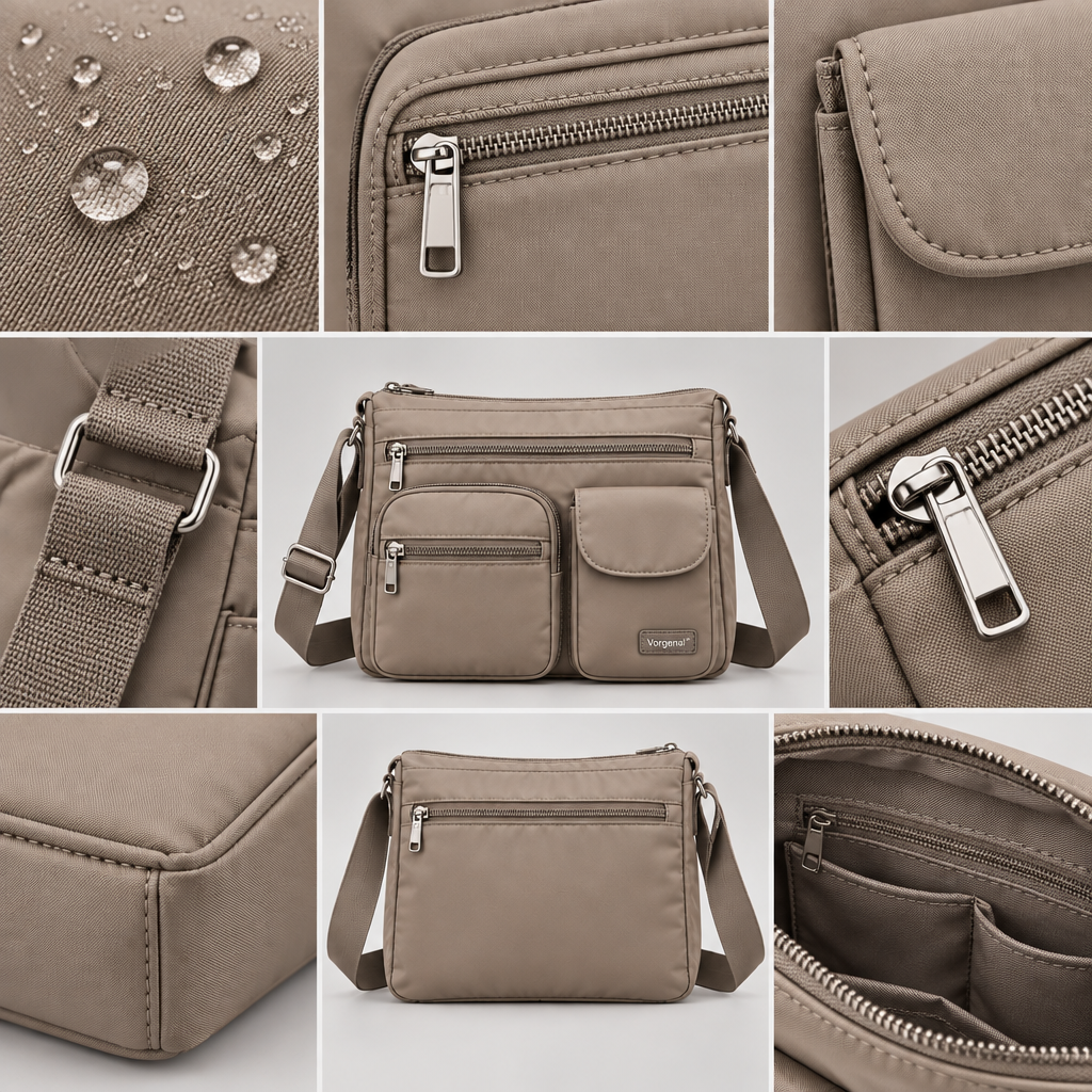 Vorqenal™ Multi-Pocket Travel Crossbody Bag image 6