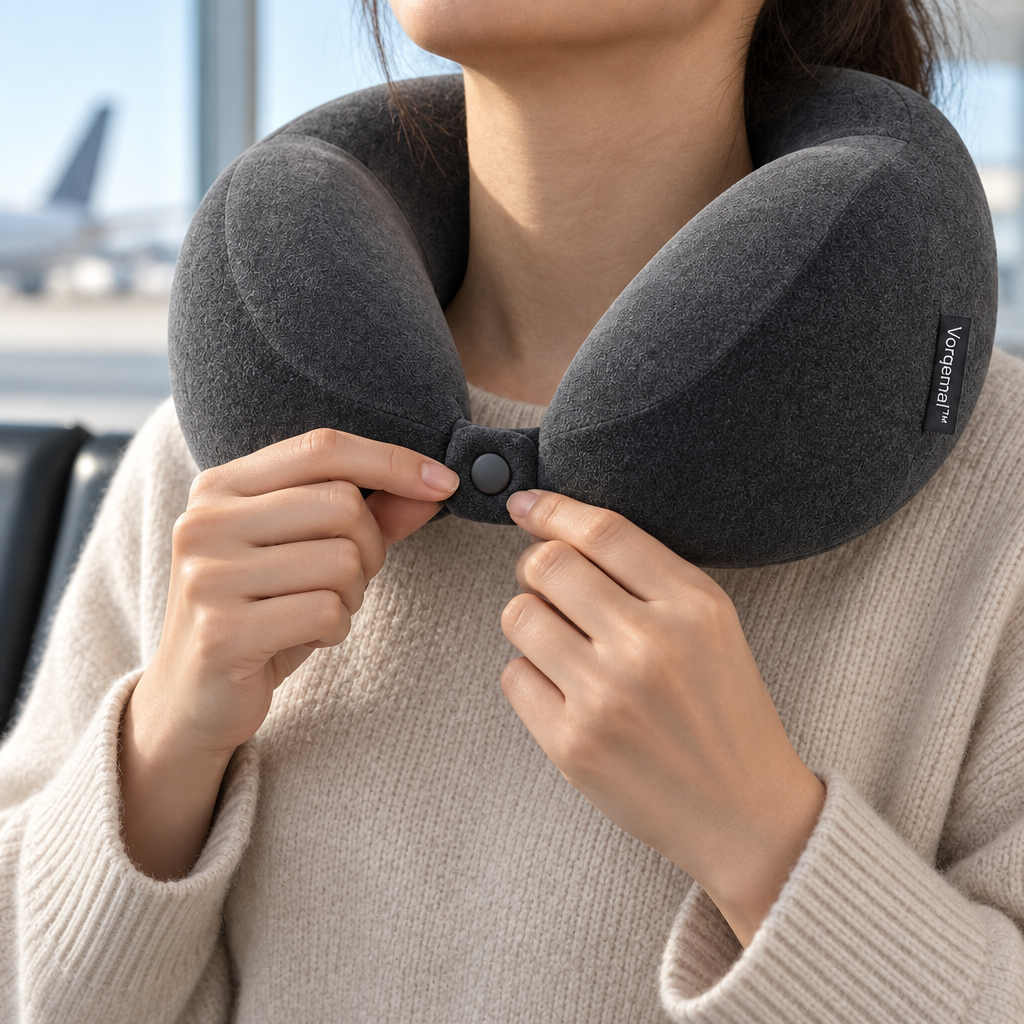 Vorqenal™ Memory Foam Travel Neck Pillow image 4