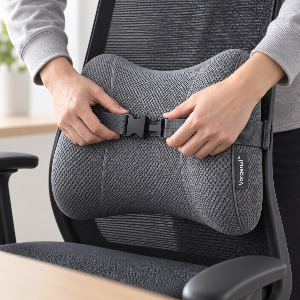 Vorqenal™ Adjustable Travel Lumbar Cushion image 4