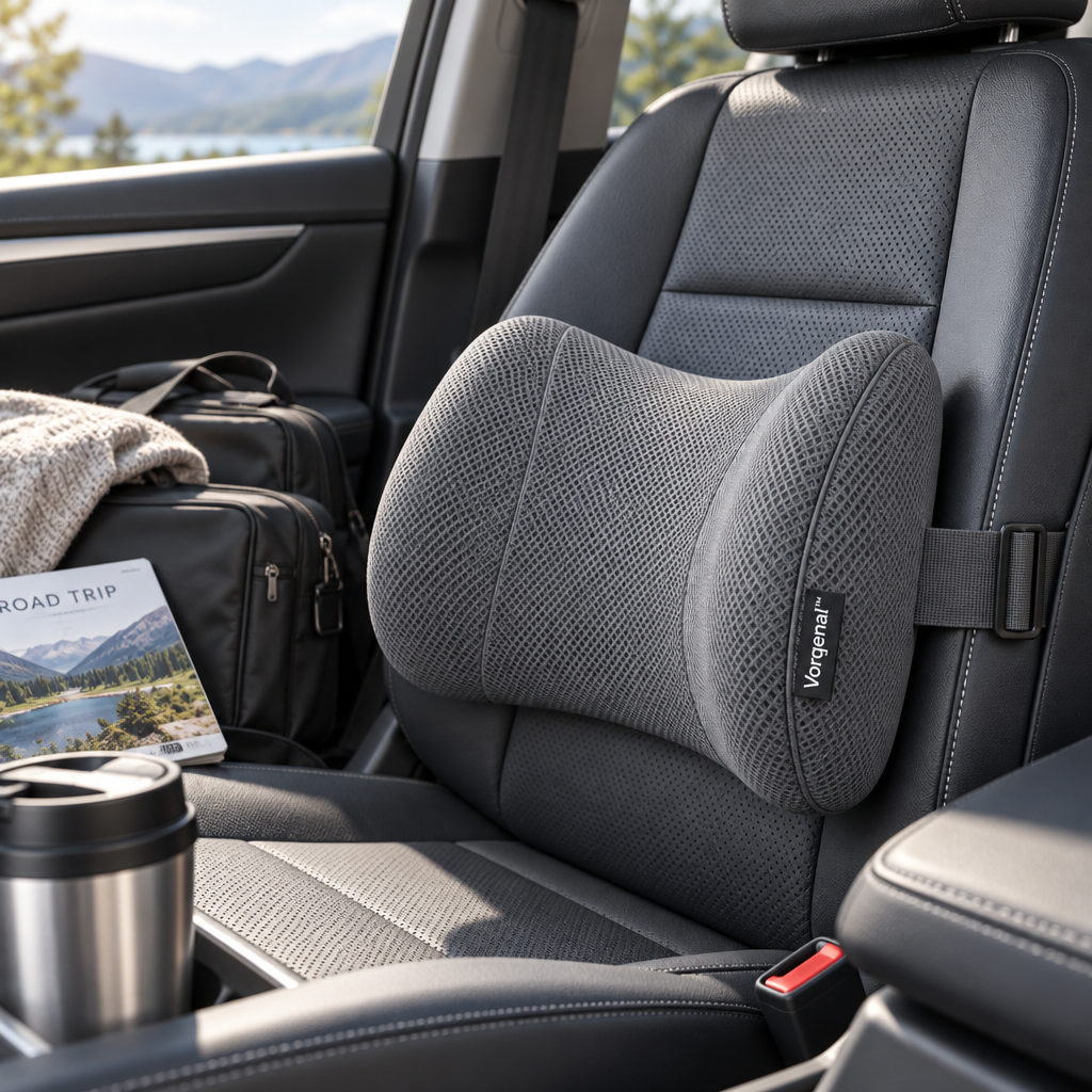 Vorqenal™ Adjustable Travel Lumbar Cushion image 5