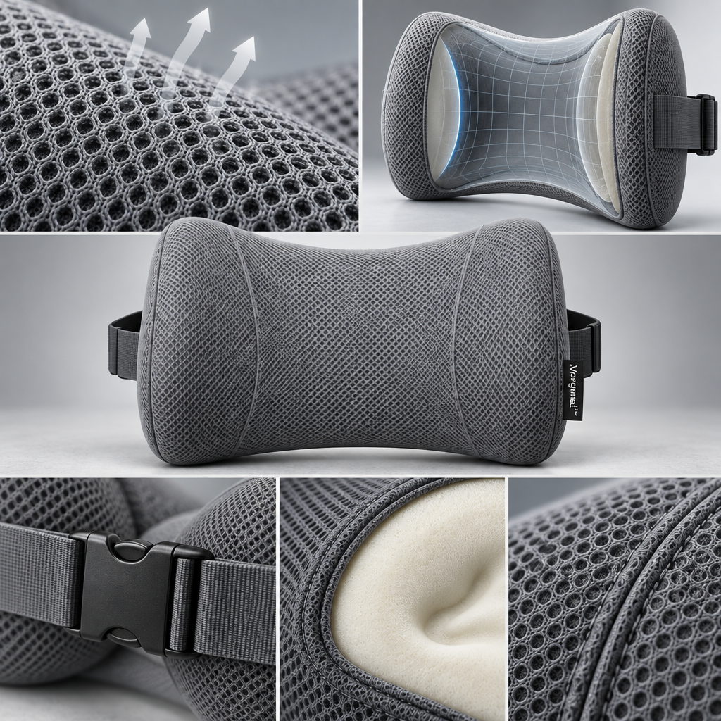 Vorqenal™ Adjustable Travel Lumbar Cushion image 6