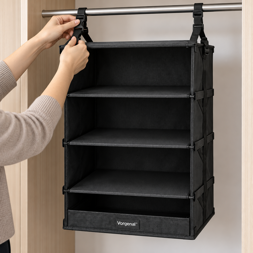 Vorqenal™ Foldable Luggage Organizer Shelf image 4