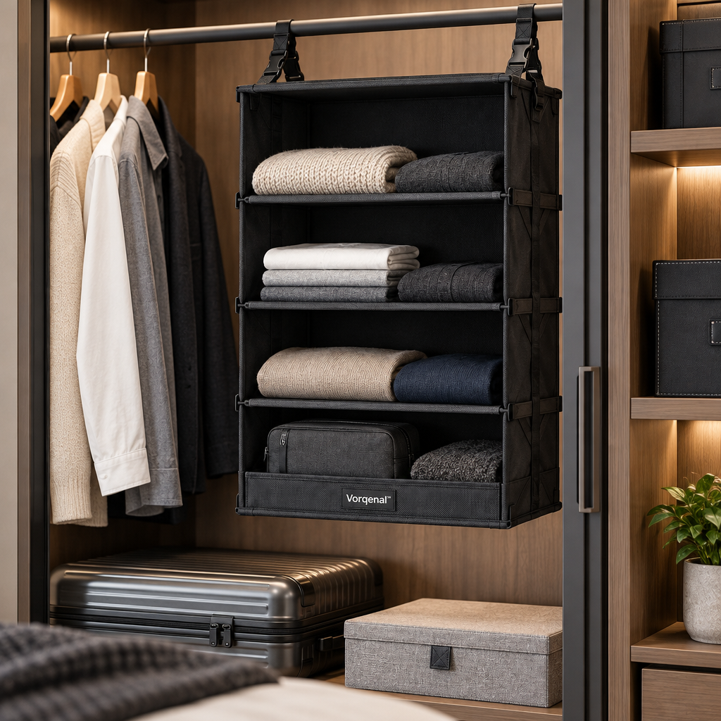 Vorqenal™ Foldable Luggage Organizer Shelf image 5